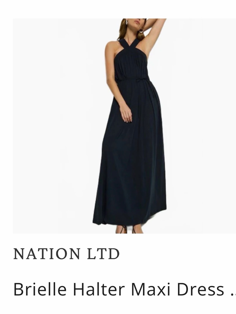 Nation LTD Brielle Halter Maxi Dress - Navy